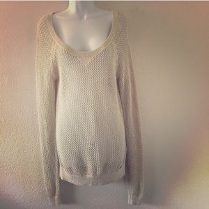Gold fishnet Hollister sweater